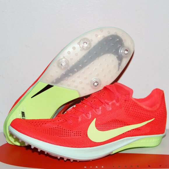 Nike ZoomX Dragonfly 2 Track Spikes Mens 6.5 Womens 8 Crimson Lime - Picture 1 of 9